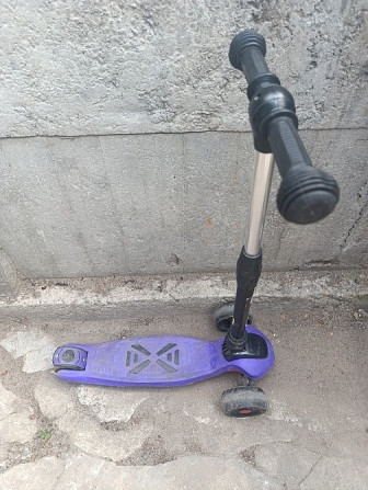 Scooter детский трехколесный самокат с ручным тормозом и светящимися к Житомир - зображення 3