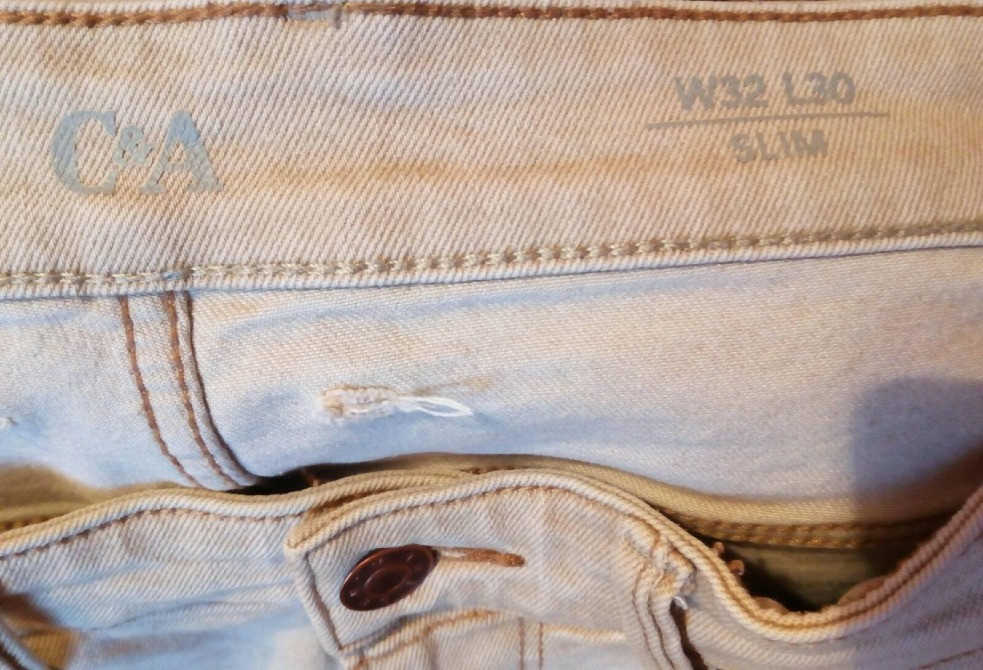 Чоловічі світло-бежеві джинси c&a, w 32 l 30 Івано-Франківськ - зображення 3