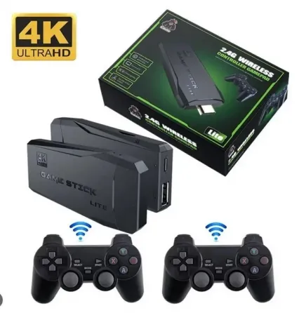 Игровая приставка M8 64gb Mini Game Stick 4K HDMI + 2 беспроводных джойстика, консоль для телевизора Львів