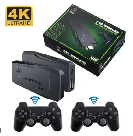 Игровая приставка M8 64gb Mini Game Stick 4K HDMI + 2 беспроводных джойстика, консоль для телевизора Львів - зображення 1