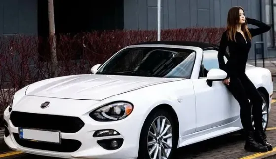 200 Кабриолет на свадьбу Fiat 124 Spider белый без водителя Киев