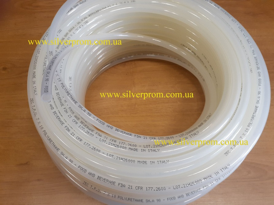 Пневмотрубка PU 10/7мм прозрачно-матовая полиуретановая Рівне - зображення 1