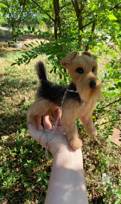 Вельштерьер собачка іграшка валяна песик з вовни інтерєрна іграшка пес Одеса - зображення 4