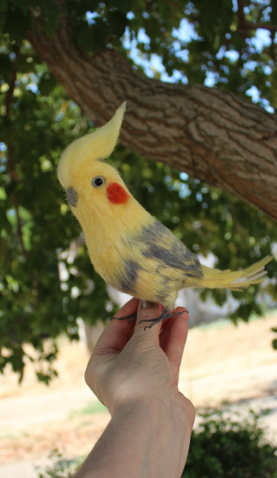 Корелла попугай іграшка валяна реалістична пташка інтерєрна подарунок Одеса - зображення 1