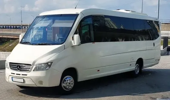 042 Автобус на свадьбу трансфер Mercedes-Benz белый аренда Київ