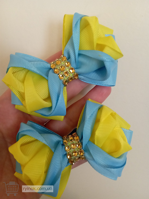 Патриотические украинские бантики на резиночках и заколочках Белая Церковь - изображение 4