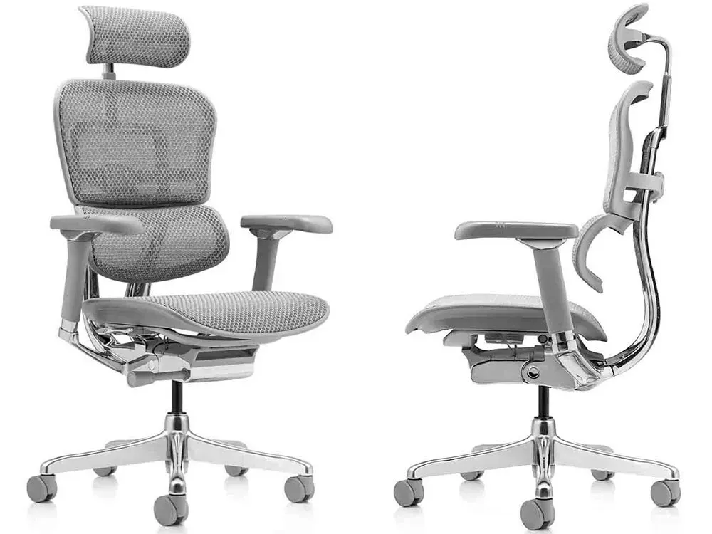 Надежное кресло Ergohuman Luxury 2 серого цвета Київ - зображення 1