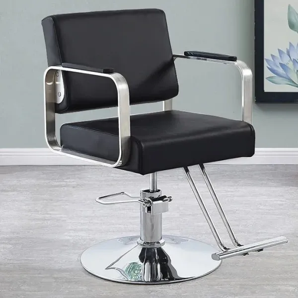 Крісло Гранд перукарське чорного кольору Дніпро - зображення 3