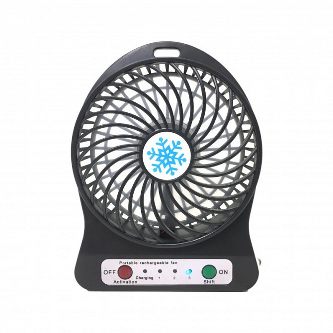 Портативный USB мини-вентилятор с аккумулятором Portable Mini Fan (настольный) Львів - зображення 4