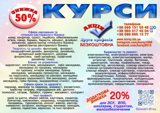 Отримай професію з майбутнім — курси зі знижкою до 70 Кропивницький
