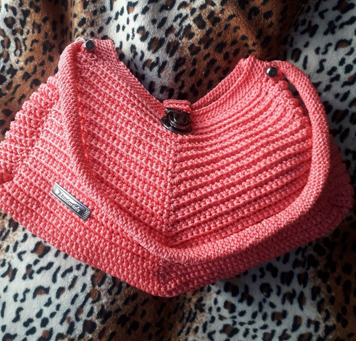 Сумка коралова в'язана Харків - зображення 1