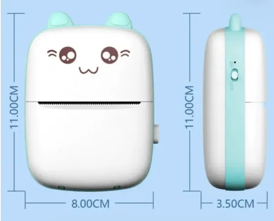 Портативный  СИНИЙ детский мини принтер (Mini Printer), термопринтер , карманный детский принтер Львов