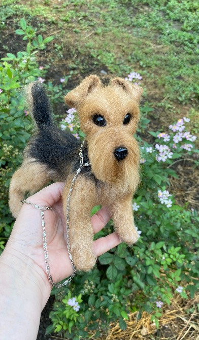 Вельштерьер собачка іграшка валяна песик з вовни інтерєрна іграшка пес Одеса - зображення 5