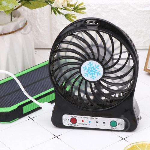 Портативный USB мини-вентилятор с аккумулятором Portable Mini Fan (настольный) Львів - зображення 5