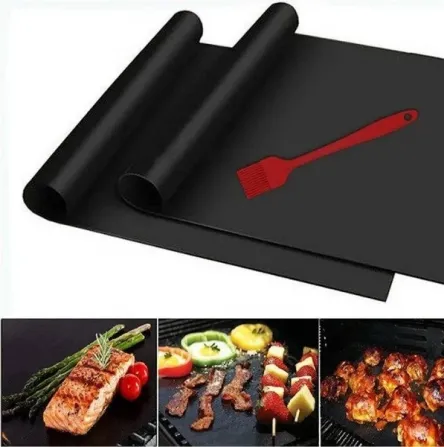BBQ grill sheet гриль мат портативный антипригарным покрытием 33 Х 40 см для овощей, мяса, морепроду Львів - зображення 5