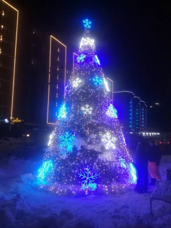 Новорічна іллюмінація гірляндами, монтаж гірлянд Буча