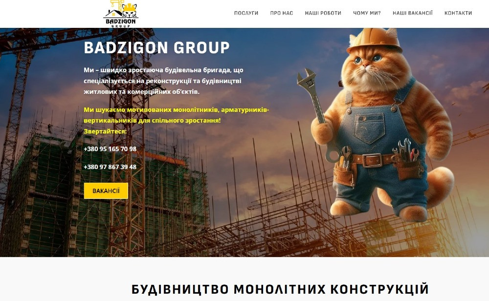 Badzigongroup реконструкції та будівництво монолітних конструкцій Ужгород - зображення 1