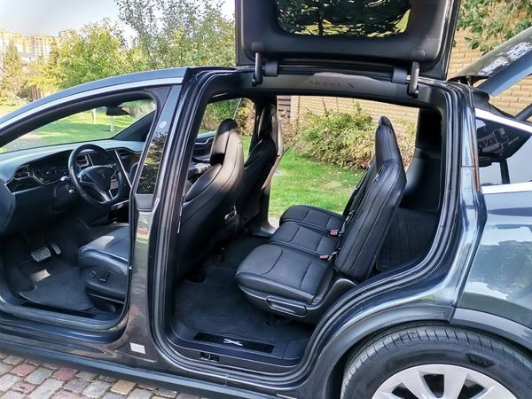 075 Tesla Model X серая электрический внедорожник арендовать на свадьб Київ - зображення 7