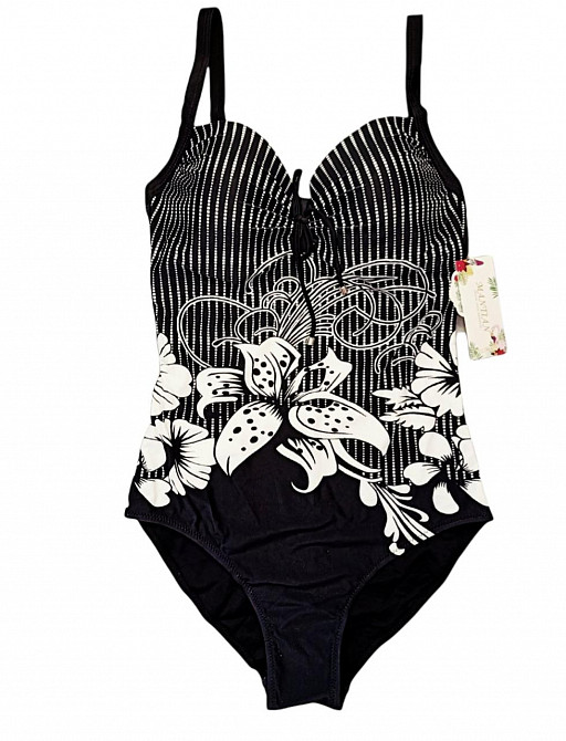 Сдельный купальник утягивающий эффект черный,синий  р.48-56 50 Дніпро - зображення 1