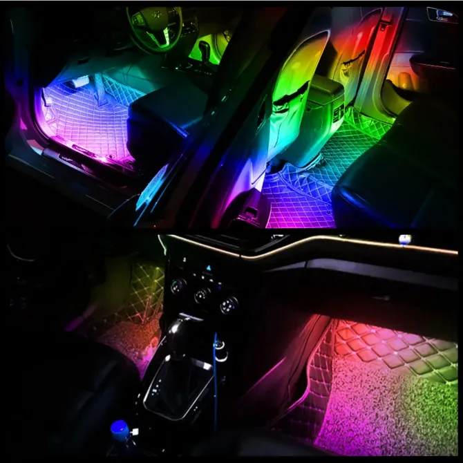 Автомобильная RGB подсветка салона с поддержкой приложения 4 шт USB Львов - изображение 7