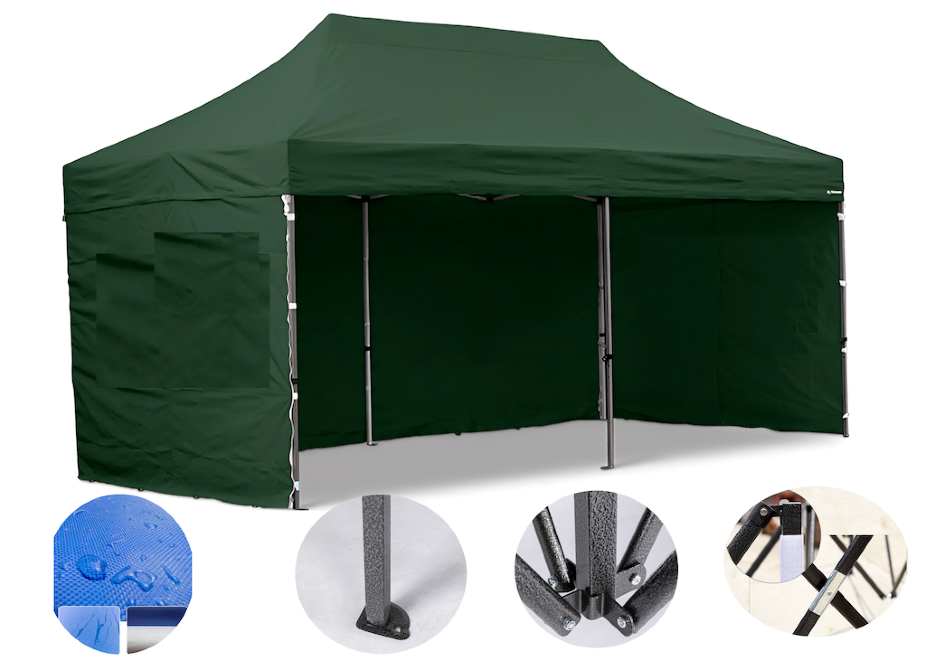 Палатка торговая усиленная 3x6 м, каркас/30х30мм/0, 8мм/32кг тент Київ - зображення 1