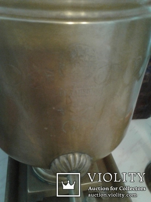 Самовар баташева начало 20 века с подносом.медный на 7 литров.рабочий Одеса - зображення 4