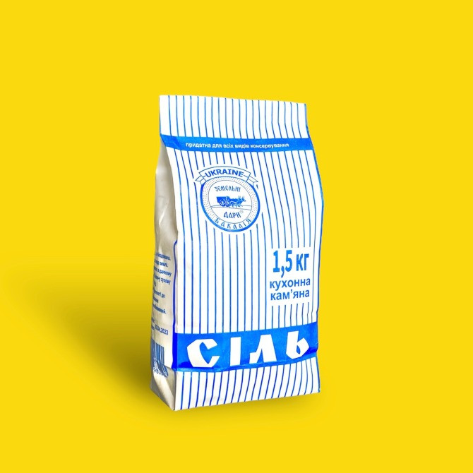 Купити сіль харчова 1.5 кг Земельні дари. Купить соль пищевая оптом Киев - изображение 1