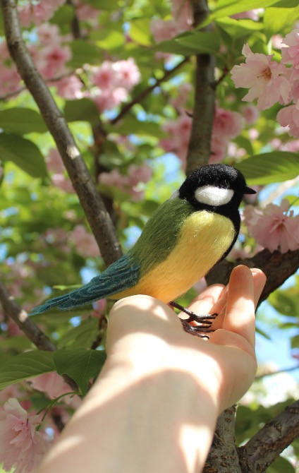 Синичка синя валяна іграшка хендмєйд синица валяная игрушка синиця Одеса - зображення 3