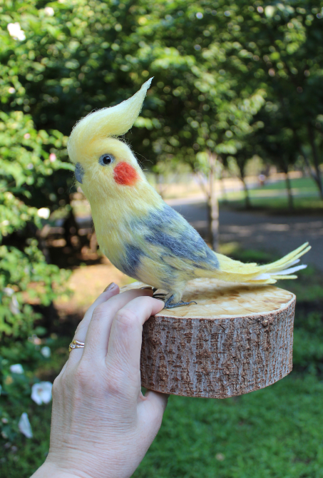 Корелла попугай іграшка валяна реалістична пташка інтерєрна подарунок Одеса - зображення 8