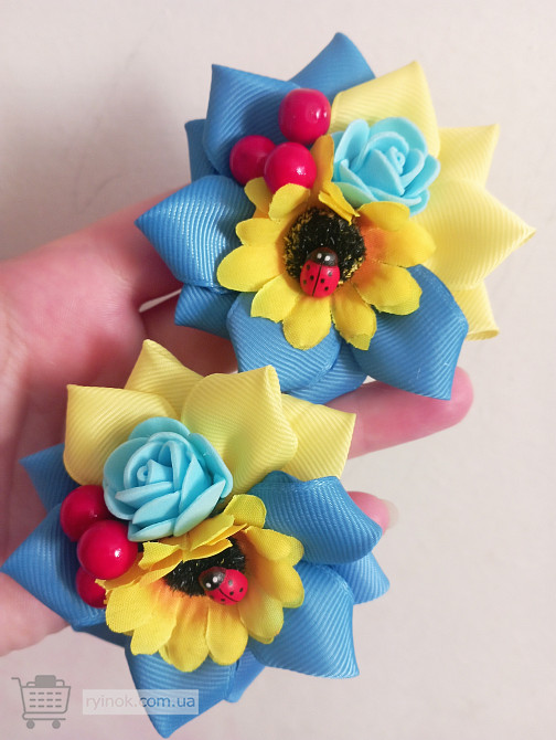 Патриотические украинские бантики на резиночках и заколочках Белая Церковь - изображение 2