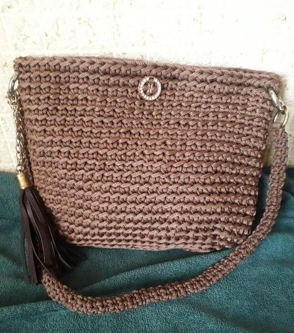 Сумочка в'язана коричнева Харків - зображення 1
