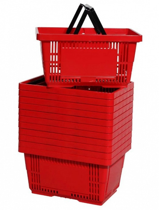 Кошик закупівельний Goldplastik Gp410 22л червоний, жовтий Полтава - зображення 3