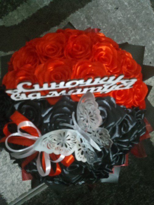 Троянди з атласних стрічок Ровно - изображение 1