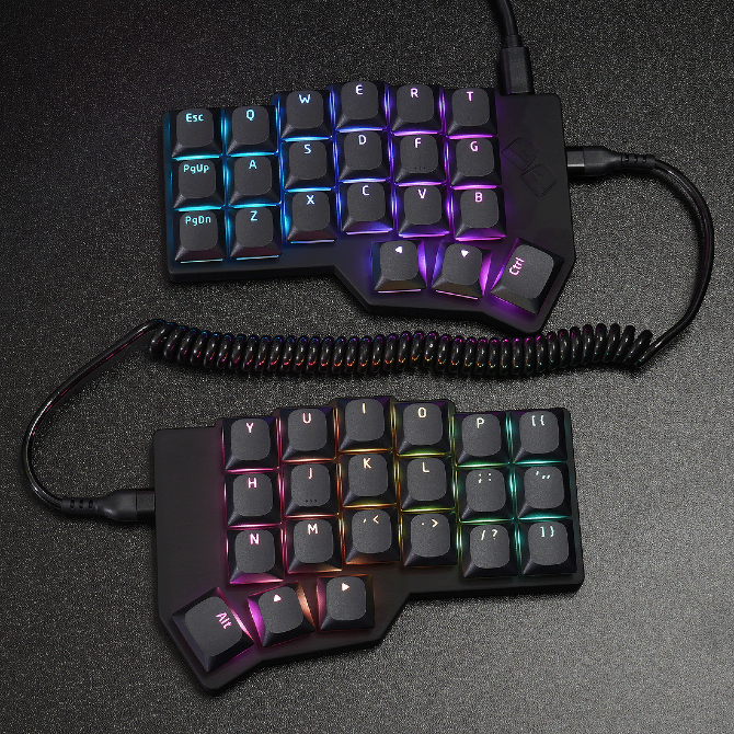 Низькопрофільна спліт клавіатура Cleo KS на механічних свічах Gateron Івано-Франківськ - зображення 4