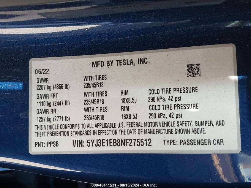 Tesla Model 3 dual motor 2022 рік Ryzen Київ - зображення 5