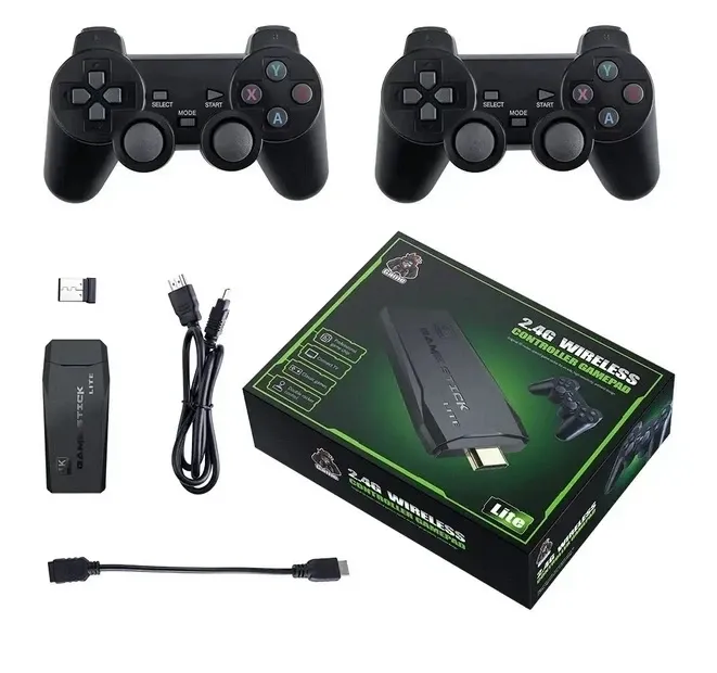 Игровая приставка M8 64gb Mini Game Stick 4K HDMI + 2 беспроводных джойстика, консоль для телевизора Львів - зображення 5
