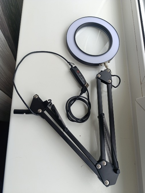 Штатив с 8ми кратной лупой+подсветка Львів - зображення 1