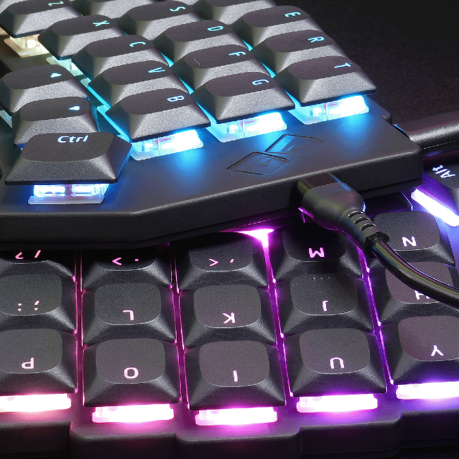 Низькопрофільна спліт клавіатура Cleo KS на механічних свічах Gateron Івано-Франківськ - зображення 6