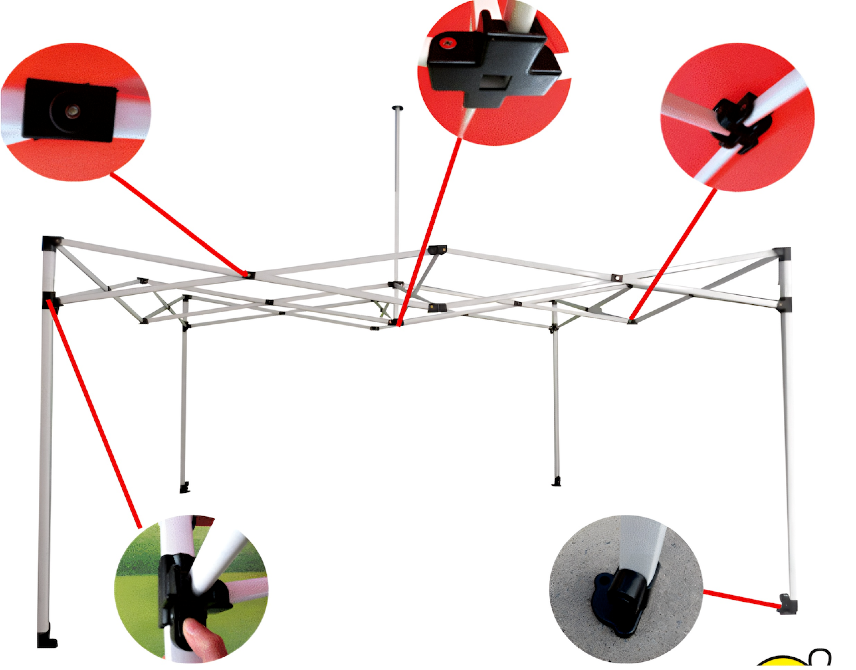 Шатер посилений розсувний 3х4, 5 м Pro Бежевий тент 800D Туреччина Дніпро - зображення 4