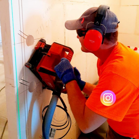 Штробление штробы без пыли Харьков. Услуги электрика Харків