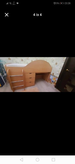 Продається ліжко чердак з матрацом в ідеальному стані Миколаїв - зображення 1