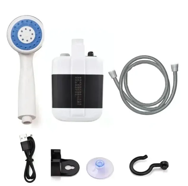 Душ портативный, кемпинговый с помпой на аккумуляторе USB Travel shower  2200 мАг Львів - зображення 1