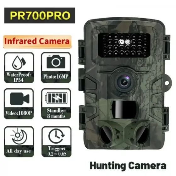 Нагрудная боди камера Фотоловушка PR700PRO охотничья камера P66 12mp с экраном и ночным видением Львов