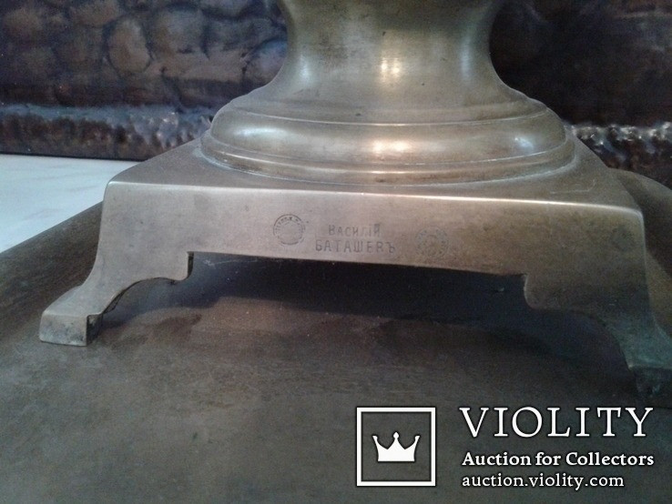 Самовар баташева начало 20 века с подносом.медный на 7 литров.рабочий Одеса - зображення 3