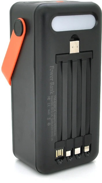 Портативний повербанк Power Bank 100000 mAh із сонячною панеллю та ліх Одеса - зображення 1