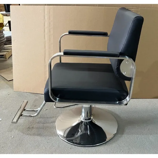 Крісло Гранд перукарське чорного кольору Дніпро - зображення 4