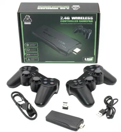 Игровая приставка M8 64gb Mini Game Stick 4K HDMI + 2 беспроводных джойстика, консоль для телевизора Львів - зображення 8