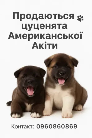 Цуценята Американської Акіти шукають свій дім Нікополь