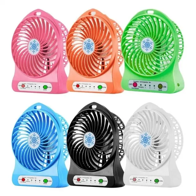 Портативный USB мини-вентилятор с аккумулятором Portable Mini Fan (настольный) Львів - зображення 1