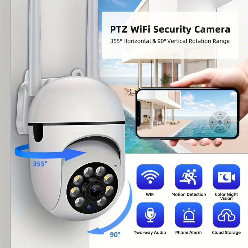 4K 8Mp WiFi Wireless Monitor Camera 8X Zoom Motion Detection Калуш - зображення 2